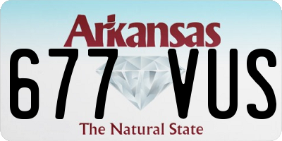 AR license plate 677VUS