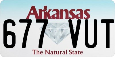AR license plate 677VUT