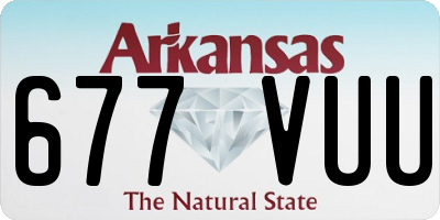 AR license plate 677VUU