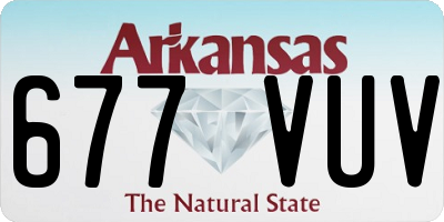 AR license plate 677VUV
