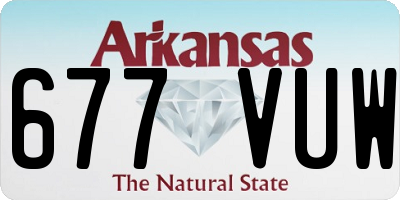 AR license plate 677VUW