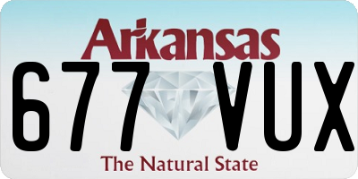 AR license plate 677VUX