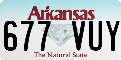 AR license plate 677VUY