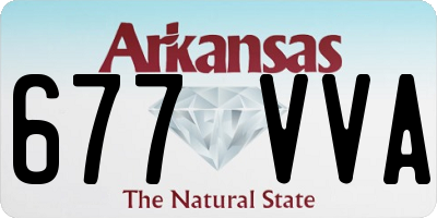 AR license plate 677VVA