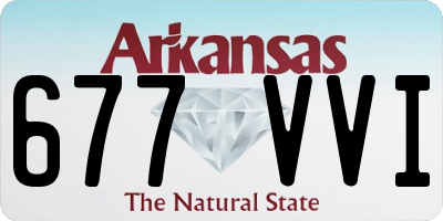 AR license plate 677VVI