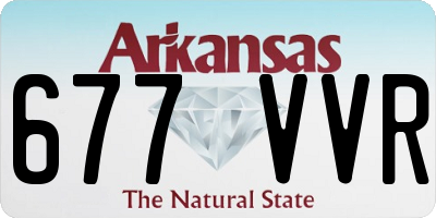 AR license plate 677VVR