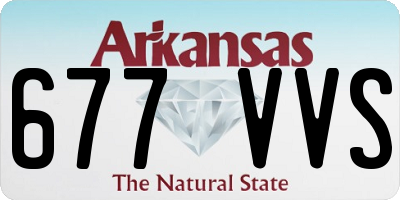 AR license plate 677VVS