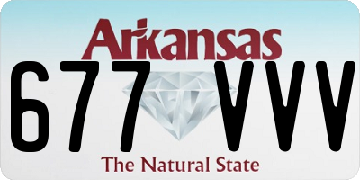 AR license plate 677VVV