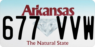 AR license plate 677VVW