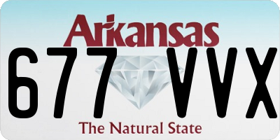 AR license plate 677VVX