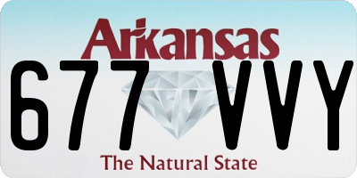 AR license plate 677VVY