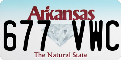 AR license plate 677VWC