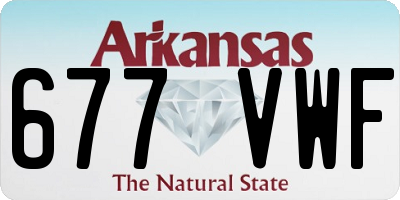 AR license plate 677VWF