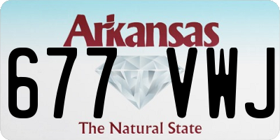 AR license plate 677VWJ