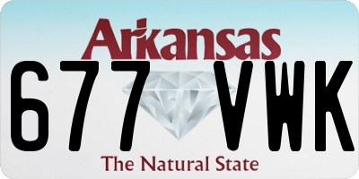 AR license plate 677VWK