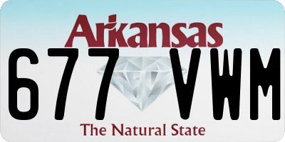 AR license plate 677VWM