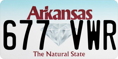 AR license plate 677VWR