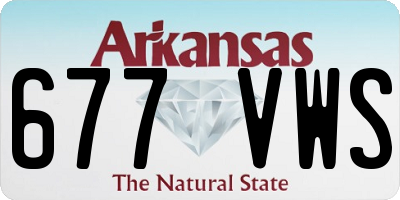 AR license plate 677VWS