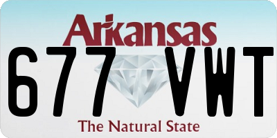AR license plate 677VWT