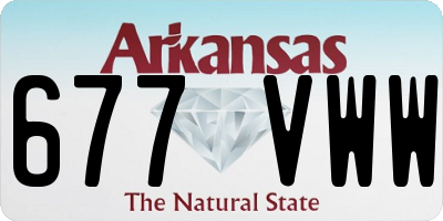 AR license plate 677VWW