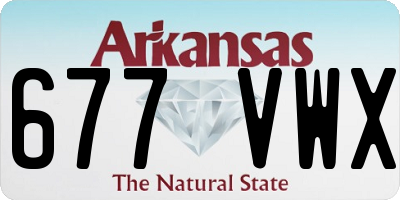 AR license plate 677VWX