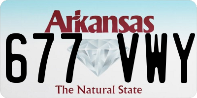 AR license plate 677VWY