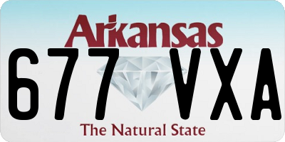 AR license plate 677VXA