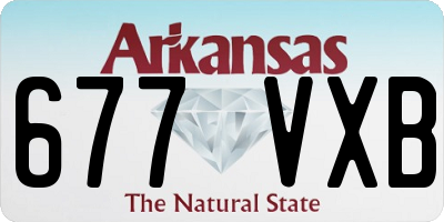 AR license plate 677VXB