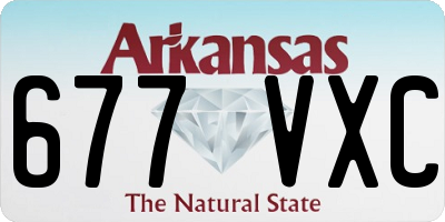 AR license plate 677VXC