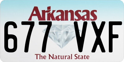 AR license plate 677VXF
