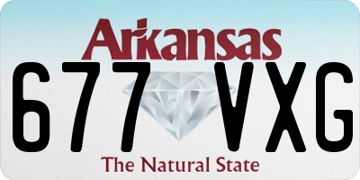 AR license plate 677VXG