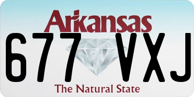AR license plate 677VXJ