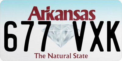 AR license plate 677VXK