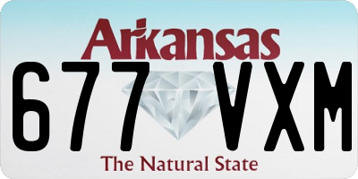 AR license plate 677VXM