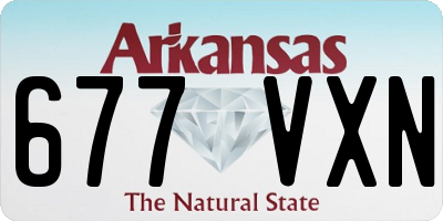 AR license plate 677VXN