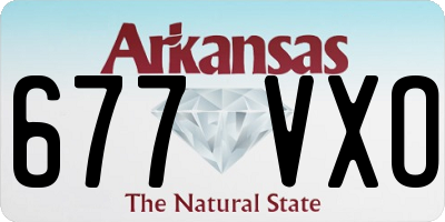 AR license plate 677VXO