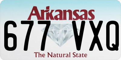 AR license plate 677VXQ