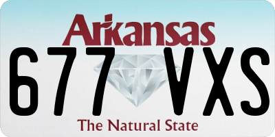 AR license plate 677VXS
