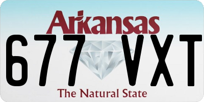AR license plate 677VXT