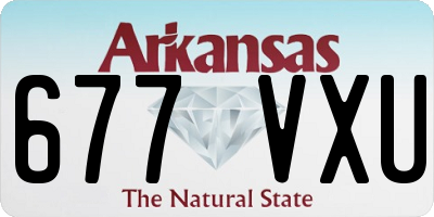 AR license plate 677VXU