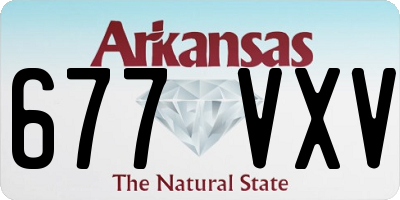 AR license plate 677VXV
