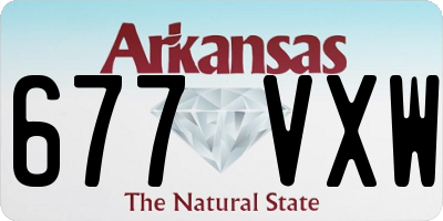AR license plate 677VXW
