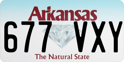 AR license plate 677VXY