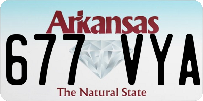 AR license plate 677VYA