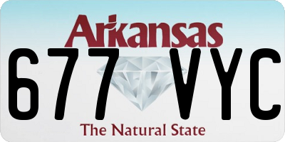 AR license plate 677VYC