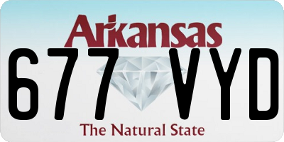 AR license plate 677VYD