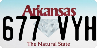 AR license plate 677VYH