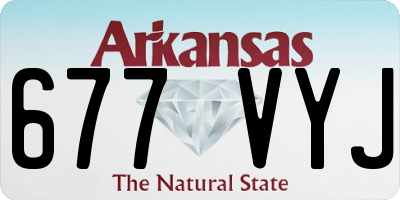 AR license plate 677VYJ