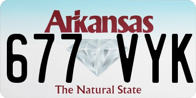 AR license plate 677VYK