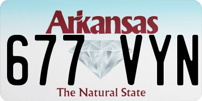 AR license plate 677VYN